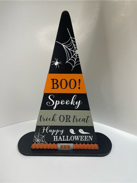 Unknown Other - Halloween Cone Sign - Black & Orange Size 13 X 17 Spooky Boo 👻
